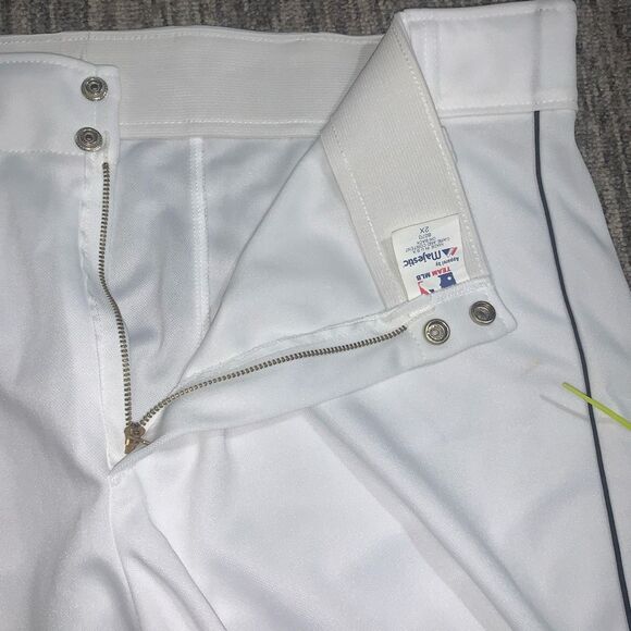 Team MLB by Majestic Men's Size 2XL White Cropped Baseball Pants Made in USA *‎ - Picture 2 of 10